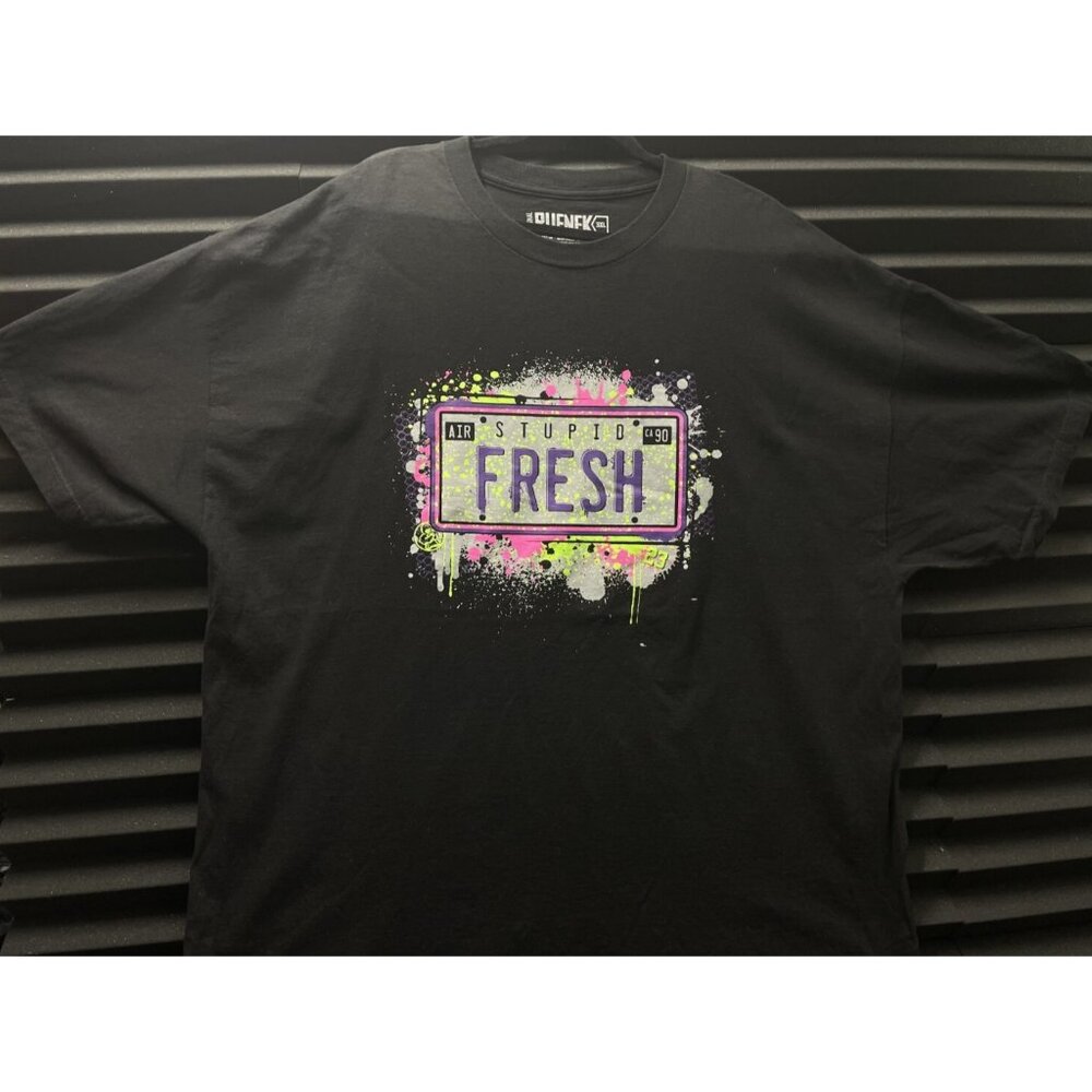 Rufnek T Shirt Men Size 3XL Black Fresh Logo Graphic Multicolor